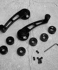 2 Pcs Window Handle And Window Riser Crank Winder Set For Classic Cars, Premium Alloy Material, Durable Black Finish Components