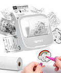 Portable Sticker Printer Grab And Go Mini Bluetooth Thermal Inkless Printer For iPhone And Android Pocket Label Maker in gray