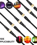 Badass Heavy Duty 10Ft Extension Cord Powers Linkable LED Wall Washer Lights with brass connectors for outdoor use.