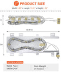 Diagram showing size and specifications of Upgraded 8544771 Dryer Heating Element Replacement Part for Whirlpool Kenmore Maytag.