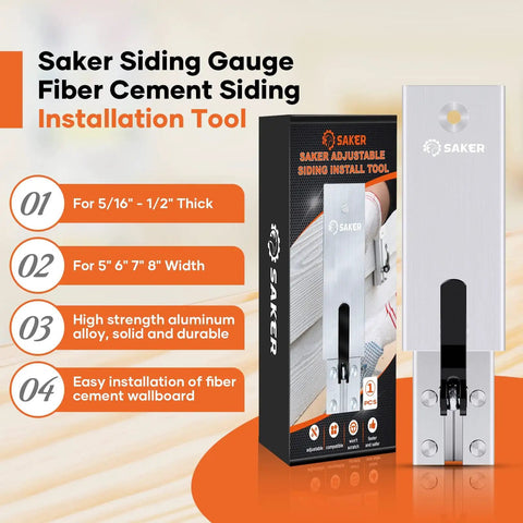 Pro Grade Adjustable Siding Install Tool With Mounting Bracket Gauges For Fiber Cement Siding Aluminum Packaging