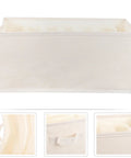 Multi Grid Linen Cotton Closet Organizer Drawer Box With Durable Fabric Dividers designed for tidy storage in beige, lightweight material.