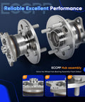 Recharge Your Rolling Stock With These Rock Solid 2 Piece Wheel Hub Bearing Kits Ready For Hardcore Commutes Compatible With Toyota Corolla And Chevrolet Prizm 1993 To 2002 Non Abs Configurations Direct Replacement 512018 Ensures Bump Free Travel Across showing two wheel hub bearings with bolts.
