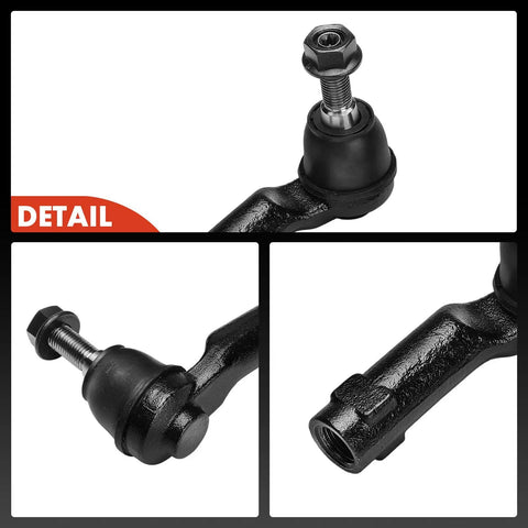 Front Outer Tie Rod End Replacement For Chrysler 200 2015 2017 And Dodge Dart 2013 2016 Fits Front Outer Left And Right Driver And Passenger Sides Fixes Uneven Tire Wear And Improves Steering Response For Front Suspension, black steel ball joint detail
