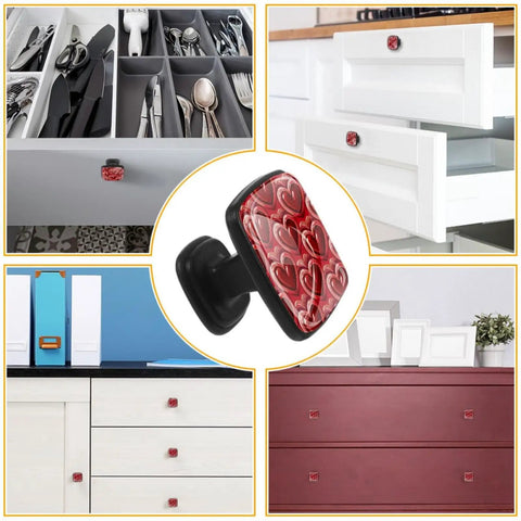 Kick Your Space Up A Notch With These Top Tier Glass Square Cabinet Knobs Featuring A Sweet Red Heart Design Ideal For Kitchen Drawers Cupboards And Dressers Comes With Full Hardware For A No Sweat Setup.