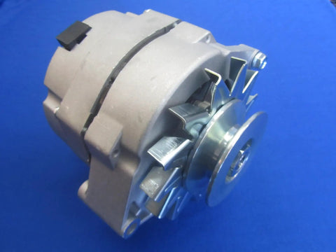 Heavy Duty One Wire Alternator Upgrade Kit For Lincoln Sa 200 Sa 250 Redface Short Hood Welders featuring metallic alternator side view