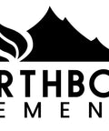 Earthborn Elements logo with a mountain and leaf design.