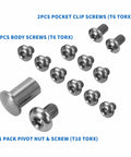 13-Piece Titanium Hardware Kit For Bugout 535, Mini Bugout 533 And Bailout 537 Includes Pivot Nut, T10 Pivot Screw