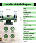 5 inch Heavy Duty Dual Wheel Bench Grinder Pumping Out 120W Or 200W Badass Torque With Lockdown Safety Guard for sharpening.