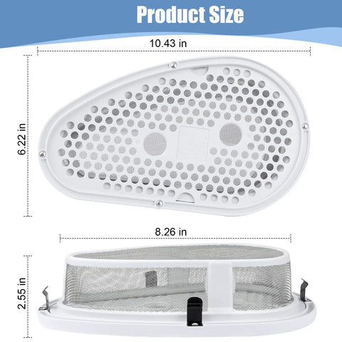 Lint Filter Screen Replacement W10828351 For Dryer Models 8531964 And 8531967 with size dimensions shown