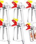 Straight Up Solid Airless Paint Spray Gun Replacement Parts Kit Featuring 3600 Psi Power and Reversible 517 Yellow Tips Along with Red Universal Guards Quarter Inch Swivel Threads Six Pack For Fast Jobs
