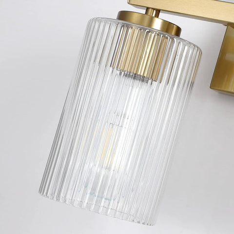 Close-up of textured glass shade on Two Light Brushed Nickel Vanity Light Over Mirror With Textured Glass Shade Modern Wall Mount Bath Fixture E26 Base Classic Square Frame For A Cozy Chill Bathroom Vibe