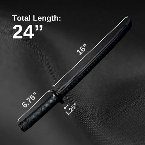 Dope Polypropylene Training Sword Set With Long 39 Inch And Short 23.5 Inch Black Practice Swords For Safe Martial Arts Drills