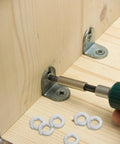 Using Pro Stash Stainless Steel Spring Lock Washers 1/4 Inch 100 Pack Split Ring rust proof fasteners during truck repair.