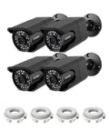 4 Pack 4K 8MP PoE Security Cameras Wired Bullet IP66 Waterproof Outdoor Indoor Surveillance Cams with cables and mounts
