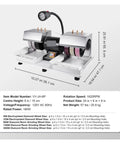Six Inch Cabbing Machine With 1800 RPM Lapidary Grinder And Polisher Includes Lamp And Water Pump For Jade Stone And Rock Jewelry Making