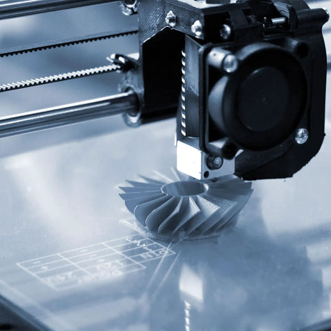 3D printer creating an object using 2GT Timing Belt Closed Loop For 3D Printer, 6mm Wide By 250mm Long, 125 Teeth, Reinforced Rubber With Fiberglass.