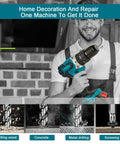 Heavy Workhorse Cordless Hammer Drill Set With Two 1500 Mah Batteries For Tough DIY Projects Featuring Dual Speed Chuck held by a smiling man.