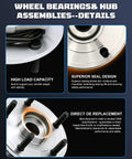 Front Wheel Bearing Hub Assembly Fits 2012-2022 Dodge Ram 1500 Classic with high load capacity and superior seal design.
