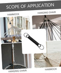 Heavy Duty Porch Swing Spring Kit With 700 Lb Capacity, showing hammock and chair applications with stainless steel hardware