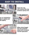 Dishwasher Lower Spray Arm With Shield Replacement For Various Models 154568002 easy installation steps