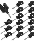 Electric Fence Insulators For Wood Posts With Socket Tool 51Pcs Insulated Fence Hardware Clips black PP, PE set