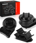 Heavy Duty Engine And Transmission Mount Kit Chevy Tracker Suzuki Grand Vitara set of 3 black mounts for vibration dampening.
