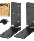 Heavy duty black Hardcore 270 Degree Double Layer Butt Hinges For Wood Gates And Fences. Rust proof, easy install with screws.