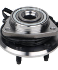 Straight Swap Front Wheel Bearing And Hub Assembly Replacement For Dodge Nitro And Jeep Liberty with chrome finish and wiring.