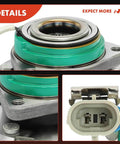 Close-up details of Single Front Wheel Hub Bearing Assembly with Speed Sensor, compatible with Chevy Impala ABS 5-Lug Front