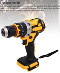 Rock Solid Cordless Drill Featuring A Brushless Motor Flat Out Fast At 2000 Rpm With Knockout Torque, compact design for single-hand use.