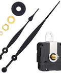 Quartz Clock Movement Replacement Kit With Long Hands And Spade Hanger 208mm 8.2 Inch For Thick Dials 4 To 8mm, High Torque Mechanism