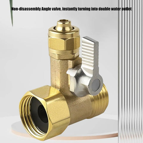 Top Tier 3 Way Ball Valve With Seamless Connection For 3 4 Inch Home Water Lines Lightning Fast Twist And No Fuss Maintenance with gold finish.