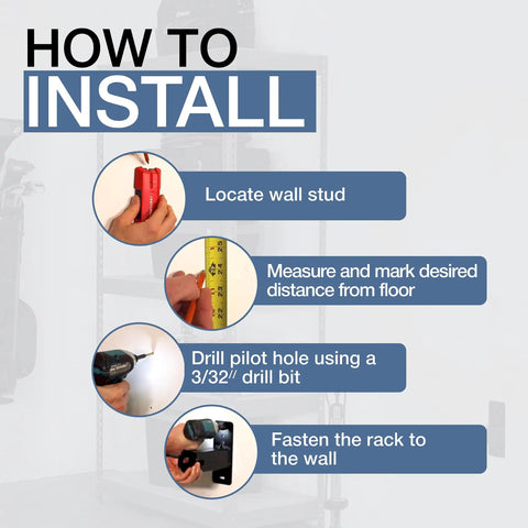 How to install Battle Proven 2 Inch Hitch Receiver Wall Mount Bike Rack Holder steps for garage organization.