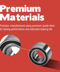 Heavy Duty 52 MST Ball Bearing Replacement Built Tough For Cars Trucks And Shop Machinery Precision Machined From Premium Steel close-up view on red background.