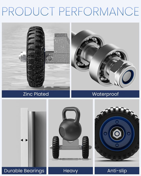 Rolling Gate Wheels Double U Bolts Sliding Gate Carrier Heavy Duty Wheel For Metal Tube Gates features zinc plated, waterproof, durable bearings