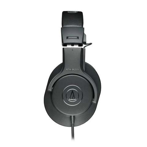 M20x Professional Studio Headphones for Mixing and Monitoring, showing circumaural over ear design with 40mm drivers, side view