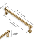 10 Pack Of 5 Inch Hole Center Champagne Bronze Cabinet Pulls Freakin Sturdy Heavy Duty Drawers And Dresser Handles Warm Brass Kitchen Cupboard Hardware Set dimensions with measurements and warm brass finish.