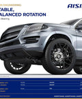 Rear Wheel Bearing And Hub Assembly Pair Keeps Your Ride Slick And Steady Delivers Top Shelf Smooth Rotation For Stable Handling Lets You Cruise With Zero Drama Daily on a silver SUV with detailed wheel.
