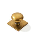 Top Tier Vintage Antique Brass Cabinet Knobs With Decorative Backplates 10 Pack One Half Inch Diameter for Kitchen Drawers Cupboards and Closet Doors Heavy Duty Zinc Alloy Hardware to Kick Up Your Setup - round knob on backplate