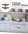 2 Pack Vintage Drawer Handles For Dresser And Cabinets, Dope Decorative Drawer Pulls For Furniture on white cabinet