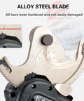 Alloy steel blade detail of Copper And Aluminum Cable Cutter 18V Electric Ratchet Wire Cutter with cleaning brush