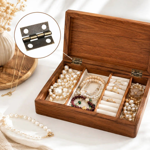 Top Shelf Mini Brass Hinge Kit With Antique And Dope Gold Finishes Includes 240 Screws And Driver For Kickass Diy Crafts inside jewelry box.