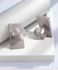 Heavy Duty Zinc Alloy Dummy Door Knobs With Brushed Nickel Finish Universal Decorator Interior Handles view from above