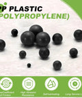 200 Pcs Polypropylene Plastic Bearing Balls 5Mm Solid Mini Spheres G2 Precision Low Friction gear components in varying sizes.