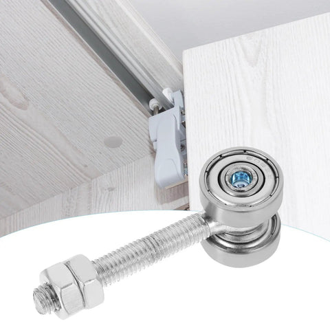 Heavy Duty Sliding Door Roller Kit With Double Bearing Steel Wheels Runs Like A Dream On Barn Tracks Or Cabinet Frames Rated For Fifty Kilogram Loads and engineered for smooth glide.