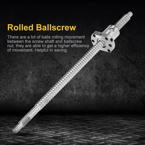 300Mm Rolled Ballscrew Ballnut With Zero Play Anti Backlash Design For CNC Machines, showcasing precision screw shaft and smooth design.