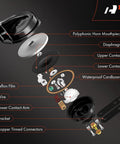 Universal Snail Electric Horn For Cars Trucks And Motorcycles 12V 110dB loud air horn components with Teflon film and waterproof cardboard.