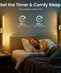 Two Pack Battery Operated Wall Sconces With Remote Control 10000mAh Rechargeable Cordless LED Lamps in bedroom setting