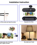 Installation steps for 2 Pack Inline Lamp Dimmer Switch With Smooth Rotary Dial for home lighting control